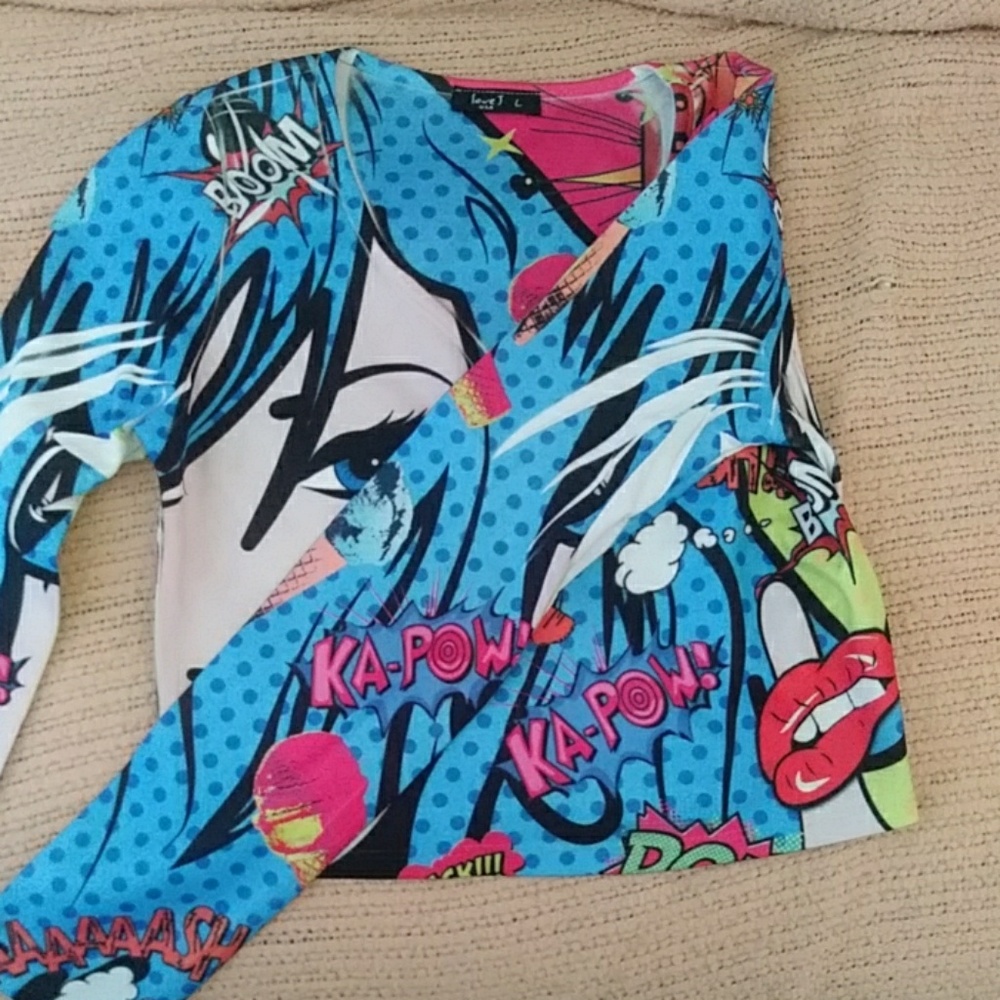 Long sleeve crop top